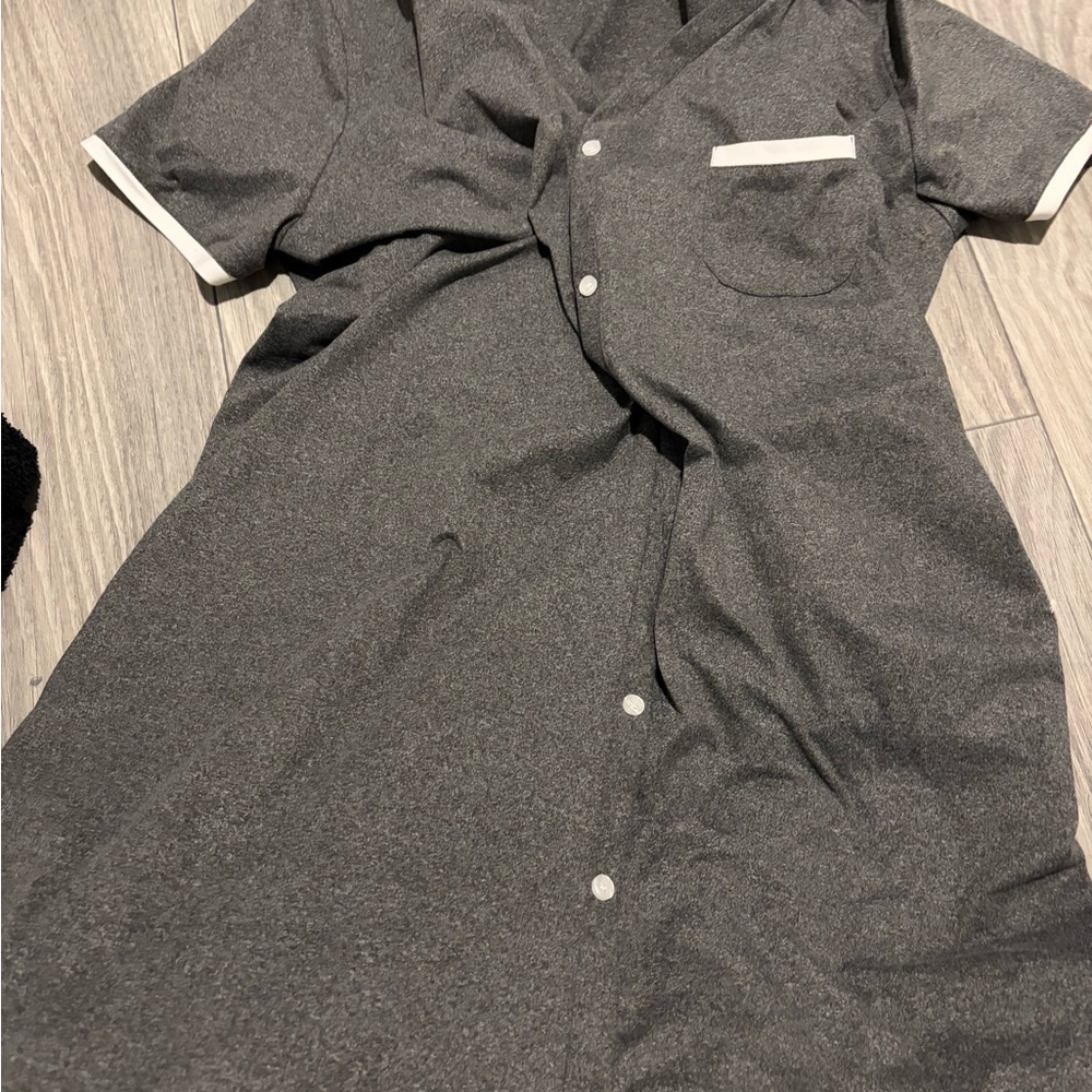 Women's Blue and Gray Button-Up Nightshirt Bundle